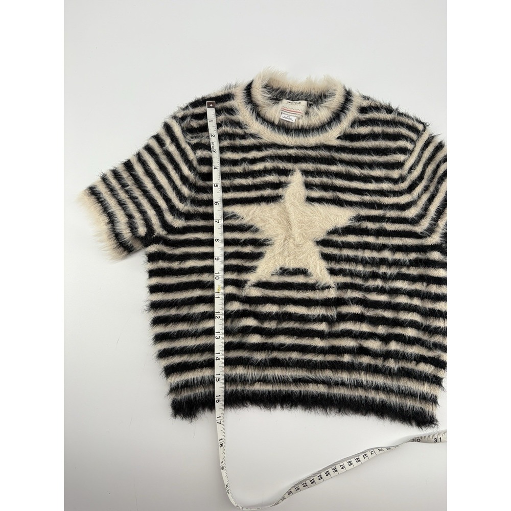 Kimchi blue Amelia Fuzzy Star Cropped Sweater Size L Urban Outfitters - Picture 5 of 6